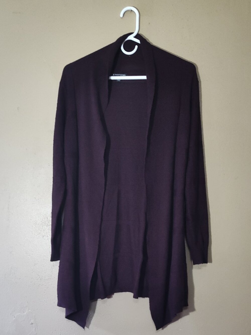 41 Hawthorn NWOT Sweater Open Front Cardigan Color Dark Burgundy Medium Women